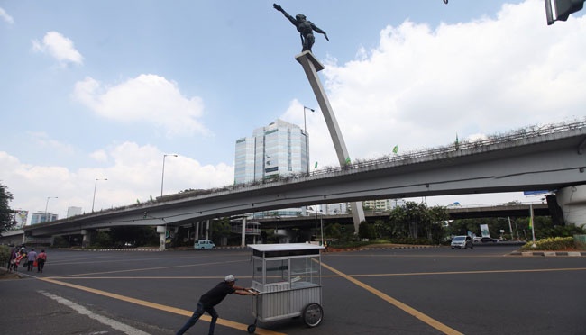 Sejarah Tugu Pancoran yang Sedang Dikonservasi Pemprov DKI Jakarta