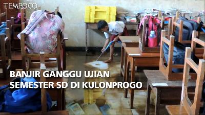 Banjir Ganggu Ujian Semester SD di Kulonprogo