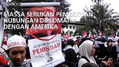 Massa Bela Palestina Serukan Putus Hubungan Diplomatik dengan AS