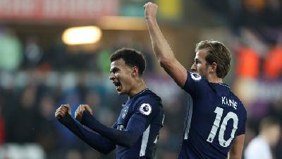Liga Inggris, Tottenham Hotspur Kalahkan Swansea City 0-2