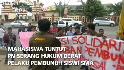 Mahasiswa Tuntut PN Serang Hukum Berat Pelaku Pembunuh Siswi SMA
