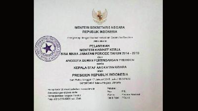 Tak Hanya KSAU, Presiden Jokowi Lantik Menteri Baru Pagi Ini