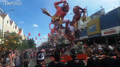 Pawai Ogoh-ogoh di Malioboro Tarik Antusias Wisatawan