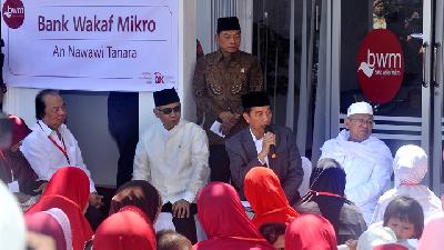 Jokowi Luncurkan Bank Wa kaf Mikro Tanara di Pesantren An Nawawi