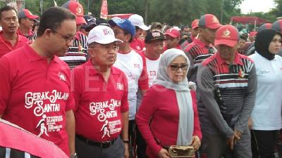 Ini yang Diobrolkan Anies Baswedan dan JK Saat Ikuti Jalan Santai