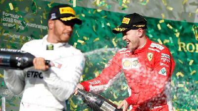 F1: Vettel Menangi Duel Dramatis Vs Hamilton, Ini Kata Keduanya