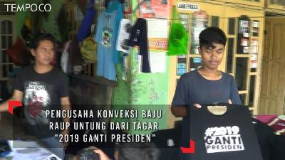 Pengusaha Baju Raup Untung dari Tagar 2019 Ganti Presiden