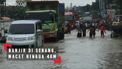 Banjir Rendam Jalan dan Ratusan Rumah di Serang