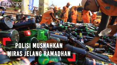 Ciptakan Kondusivitas, Polisi Musnahkan Miras Jelang Ramadhan