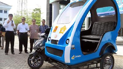 Ini Rahasia di Balik Tenaga Becak Listrik Besutan Tim Unsyiah