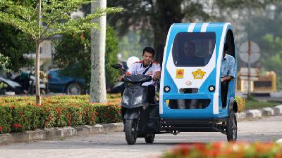 Becak Listrik Bikinan Mahasiswa Unsyiah Bisa Melaju 40 KM per Jam