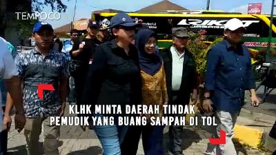 KLHK Minta Daerah Tindak Pemudik yang Buang Sampah di Tol