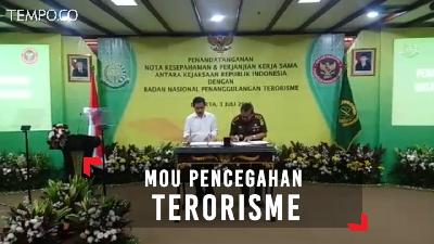 MoU BNPT dan Kejagung Cegah Terorisme