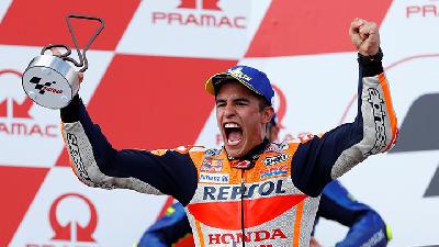 Marc Marquez Juara MotoGP Jerman, Rossi Finis Kedua