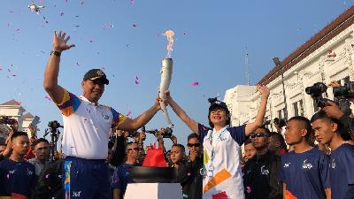 BNI Awali Kirab Obor Asian Games dari Titik Nol Yogyakarta
