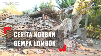 Gempa Lombok, Ayah Gali Reruntuhan Rumah Untuk Selamatkan Anaknya