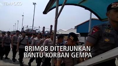 460 Brimob Diberangkatkan untuk Bantu Korban Gempa Lombok
