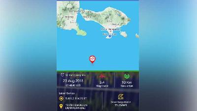 Gempa 5,4 SR Guncang Bali, Begini Penjelasan BMKG