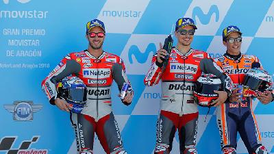 Hasil MotoGP Aragon: Marquez Juara, Lorenzo Jatuh, Rossi Ke-8