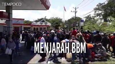 Warga Terdampak Gempa Palu Menjarah BBM di 2 SPBU