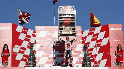 Kegembiraan Marc Marquez Rebut Gelar Juara Dunia MotoGP Kelima