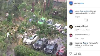 Badai Petir Landa Sydney Australia pada Selasa Sore