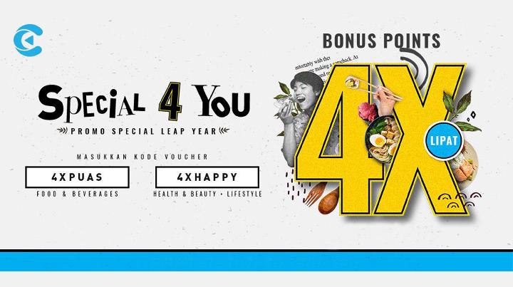 Cashbac Berikan Rewards 4 Kali Lipat