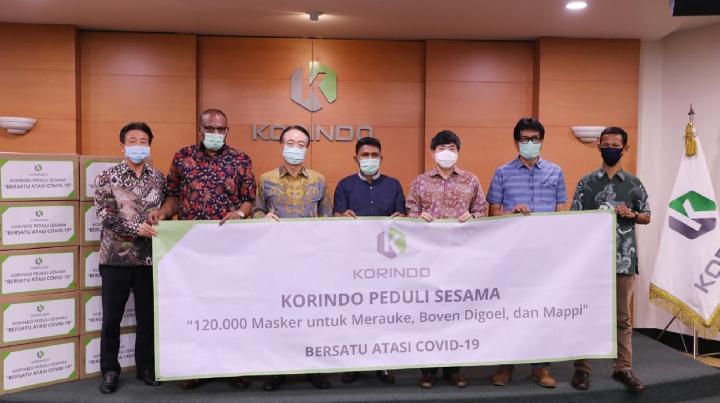 Cegah Covid-19, Korindo Group Kirimkan Bantuan 120 Ribu Masker ke Papua