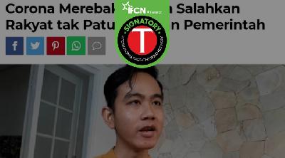 [Fakta atau Hoaks] Benarkah Gibran Salahkan Rakyat yang Tak Patuhi Aturan Pemerintah Atas Merebaknya Covid-19?