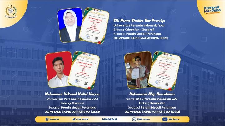 Mahasiswa Y.A.I Raih Prestasi di Olimpiade Sains 2020