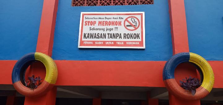 Salah satu logo peringatan dilarang merokok di Kawasan Tanpa Rokok di Kota Samarinda. Sumber: Istimewa. 