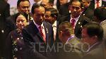 Presiden Joko Widodo membuka Sidang Umum ASEAN Inter Parliamentary Assembly (AIPA) ke-44 yang digelar di Jakarta, Senin 7 Agustus 2023. Dalam sidang AIPA ke-44, DPR mengusung tema Responsive Parliaments for a Stable and Prosperous ASEAN yang merupakan komitmen parlemen ASEAN untuk ikut menciptakan perdamaian dan kesejahteraan di Asia Tenggara. TEMPO/Subekti.
