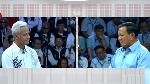Ganjar Pranowo dan Prabowo Subianto tampil dalam debat capres pertama di Kantor KPU, Jakarta Pusat, Selasa, 12 Desember 2023. YouTube/KPU