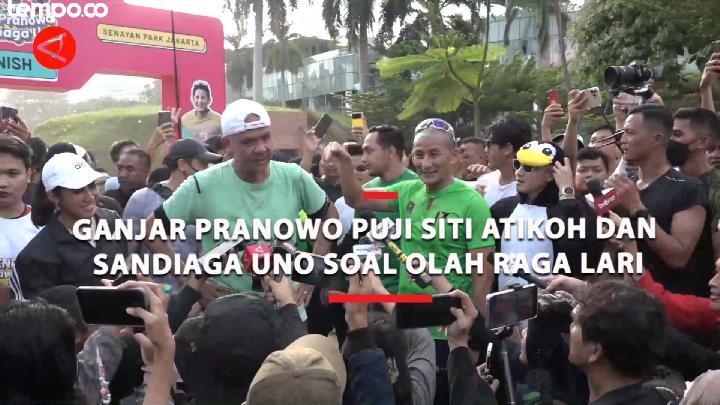 Ganjar Pranowo Puji Siti Atikoh dan Sandiaga Uno Soal Olah Raga Lari