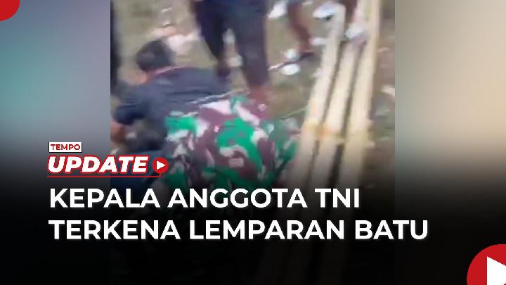 Viral Anggota TNI Ambruk Terkena Batu di Laga Tarkam HW Cup Pekalongan