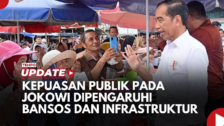 Angka Kepuasan Publik terhadap Jokowi Dipengaruhi Bansos dan Infrastruktur