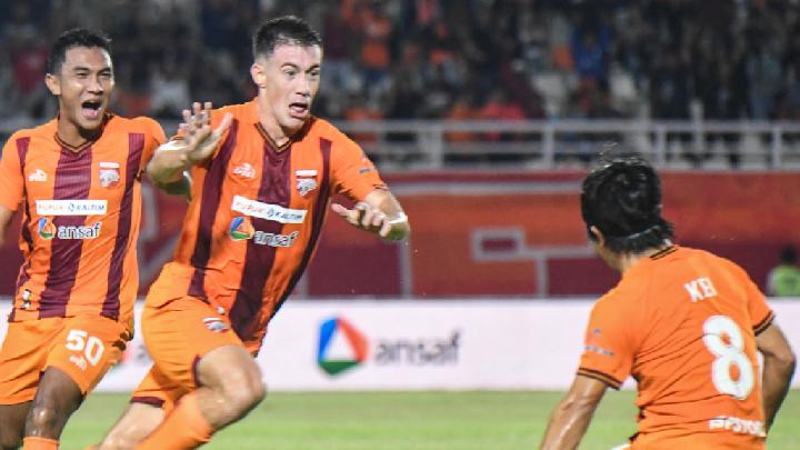 Selebrasi Borneo FC Samarinda. Antara/M Risyal Hidayat