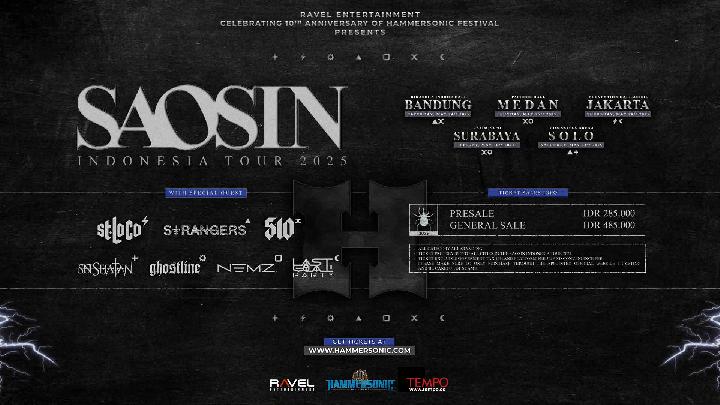 Saosin Gelar Tur 5 Kota di Indonesia,
