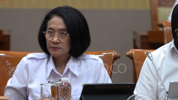 Direktur Tindak Pidana Perdagangan Perempuan dan Anak (PPA)-Tindak Pidana Perdagangan Orang (PPO) Brigjen Pol Nurul Azizah mengikuti rapat dengar pendapat umum (RDPU) bersama Komisi III DPR RI di Gedung DPR RI, Jakarta, 22 Mei 2025. Tempo/Amston Probel