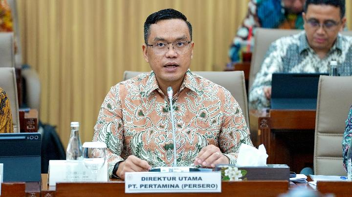 Direktur Utama PT Pertamina (Persero), Simon Aloysius Mantiri dalam Rapat Dengar Pendapat (RDP) dengan Komisi VI DPRI RI, di Kompleks Senayan, Kamis, 22 Mei 2025.  Dok. Pertamina
