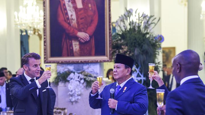 Palace Clarifies Prabowo Toasts Macron with Apple Juice, Not Alcohol