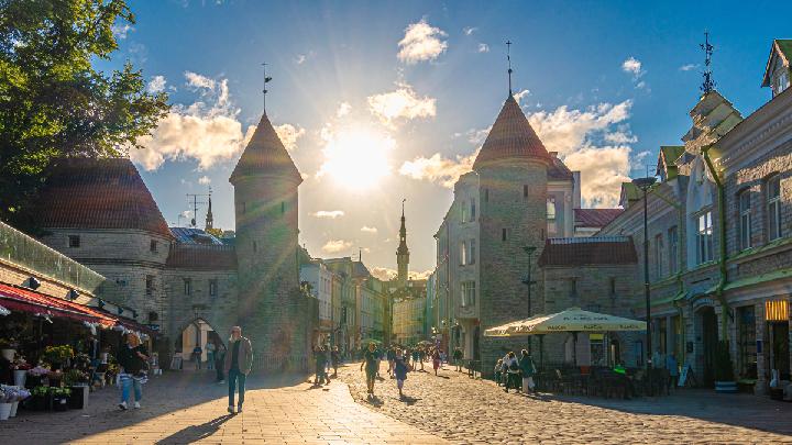 Suasana kota Tallinn di Estonia. Shutterstock