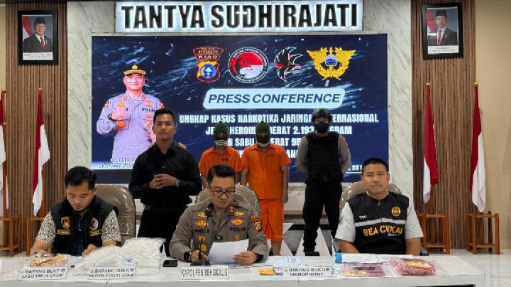Kolaborasi Bea Cukai dan Polres Bengkalis Gagalkan Penyelundupan Narkotika