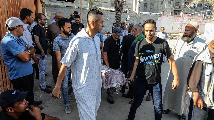 Pemakaman warga Palestina korban serangan Israel. Shutterstock