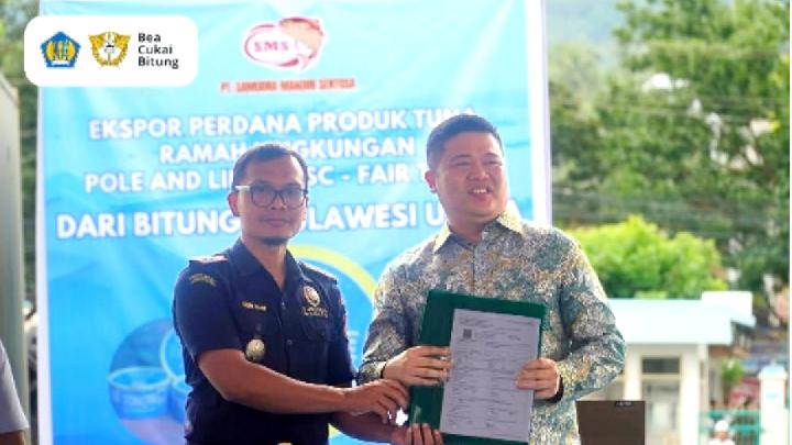 Bea Cukai Bitung Kawal Ekspor Perdana Tuna Ramah Lingkungan