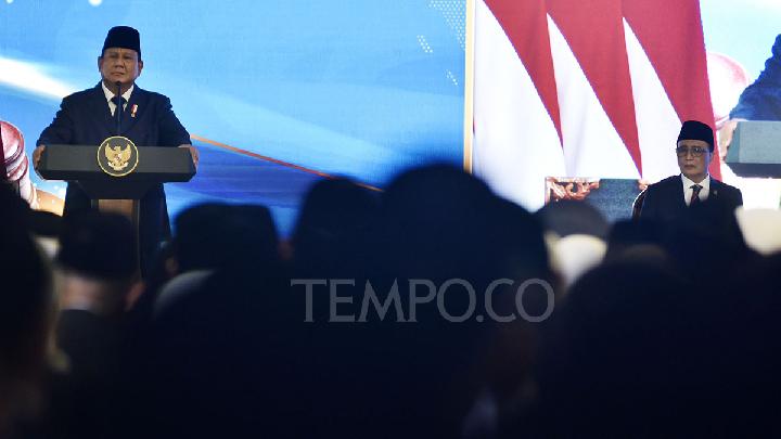 Prabowo Has No Plans for Cabinet Reshuffle