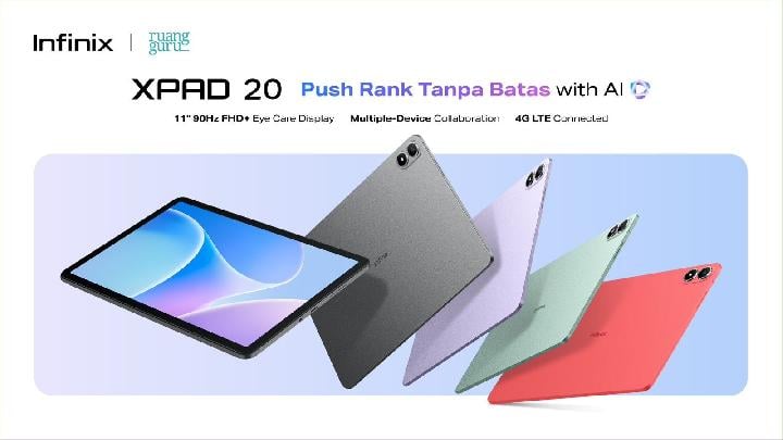 Infinix resmi meluncurkan tablet AI Pad XPAD 20 di pasar Indonesia, Kamis, 12 Juni 2025. Dok. Infinix