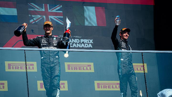 Rahasia George Russell dan Kimi Antonelli Naik Podium Bersama di F1 Kanada 2025