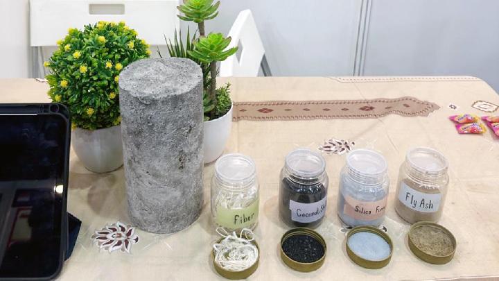 Beton berbahan limbah organik buatan tim mahasiswa ITB angkatan 2022. Dok.Tim ITB