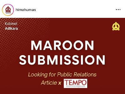 Maroon Submission, ruang ekspresi kreatif Himpunan Mahasiswa Hubungan Masyarakat Universitas Padjadjaran.